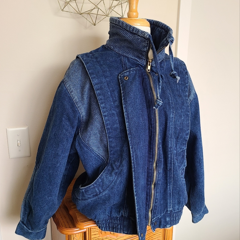 Sergio Valente Vintage Denim Bomber Oversized Jacket